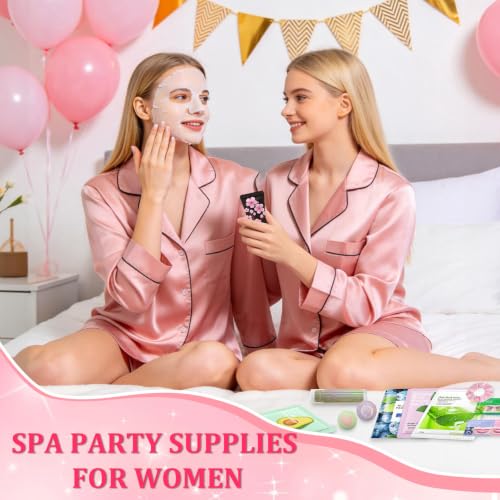 Comdian 200PCS Spa Party Supplies Kit with Face Masks, Hand Cream, Lip Balm, Eye Patches, Foot Bath Bombs & Accessories - Variation: 200PCS