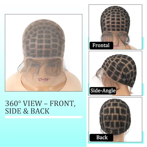 Full Lace Braided Wig Cap with Baby Hair 107 Sections Glueless for Crochet Braids - Black Women