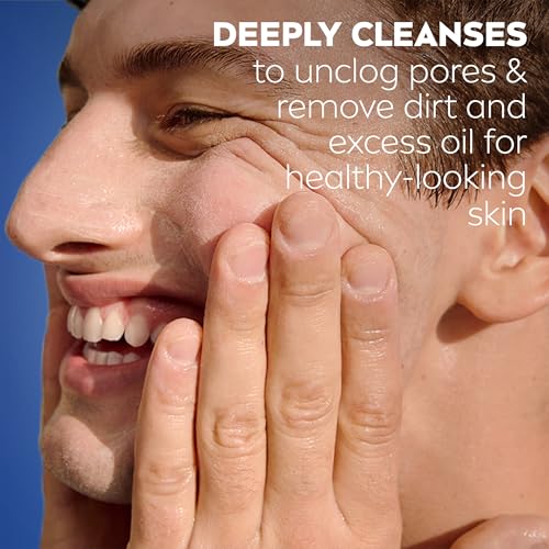 NIVEA MEN Deep Clean Face Wash & Scrub with Charcoal - Pack of 3, 2.5 fl oz each