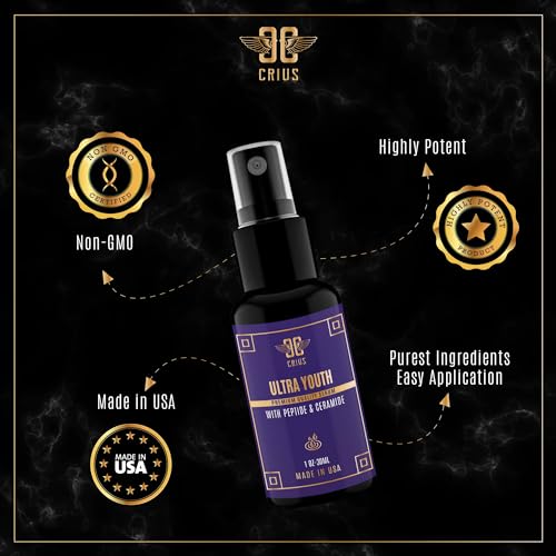 Ultra Youth Serum 1 oz,Helps Create Barrier To Retain Moisture, Promotes Skin Elasticity, Helps Boost Radiance, Non-GMO, Cruelty-Free Products, Made In USA,