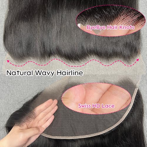 Natural Black 18 Inch 13x6 HD Lace Frontal Human Hair - Pre Plucked & Invisible Swiss Lace