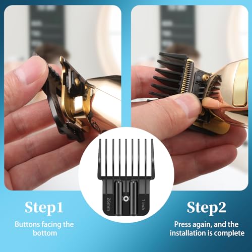 Premium Trimmer Guards Set for BaBylissPRO & More - 8 Sizes, Spring Clip, Organizer