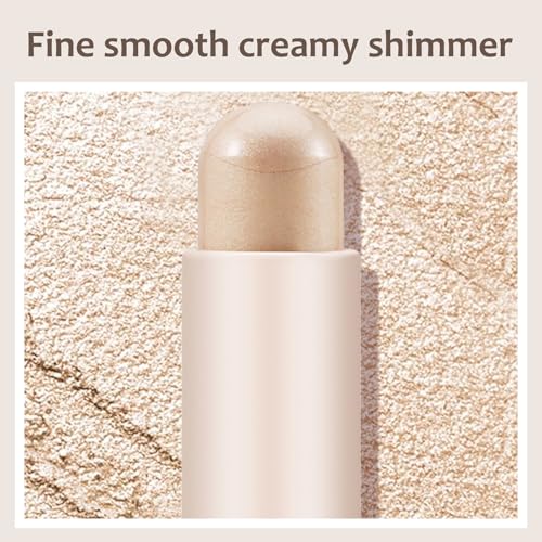Face Highlighter Stick, Cream Contour Highlighter Makeup Stick, Natural Smooth Shimmer Highlight, Waterproof and Long Lasting Illuminator
