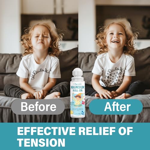 Magnesium Lotion for Kids Sleep & Calm, Magnesium Cream Roll-on Applicator to Help Children Calm & Sleep, Relaxation Formula for Balanced Mood