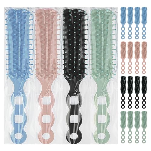 Bulk Hair Brushes Set - 100 Soft Nylon Styling Brushes for Hair Care & Taming