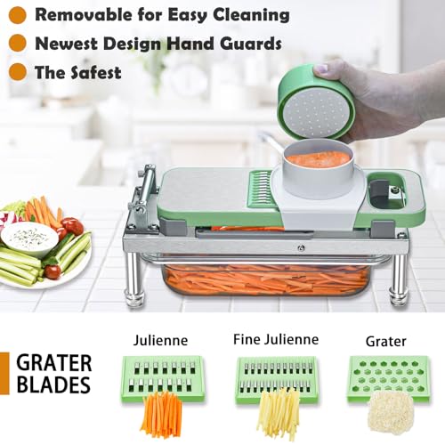 Vegetable Chopper with 10 Interchangeable Blades Food Dicer Vegetable Cutter with Container