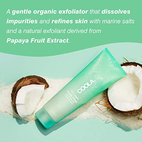 COOLA Organic Pacific Polish Facial Exfoliator with Mineral Sea Salt, 3.4 fl oz