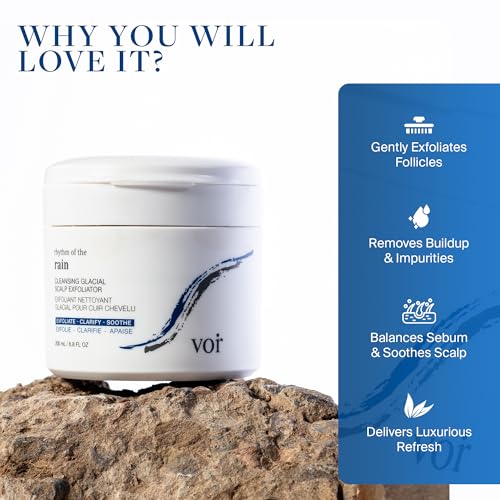 Voir Rhythm of the Rain Cleansing Glacial Scalp Exfoliator & Scrub 200ML - Scalp Exfoliator