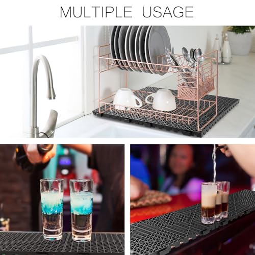 30 Pcs Interlocking Bar Mat 12x12 Inch Non-Slip Countertop Drying Mat - Variation 30