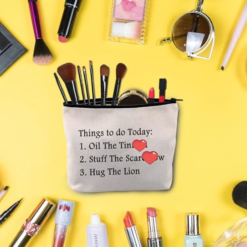BLUPARK Wizard Gift Oil The T M Stuff The Scarec Hug The Lion Makeup Bag for Fans (Things to do Today)