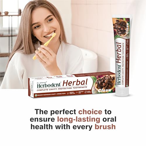 Herbal Clove Toothpaste 6.53oz Pack of 6 - Natural Oral Care for Teeth & Gums