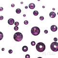 144 Amethyst Swarovski Flatback Crystals Assorted Sizes for Crafts & Jewelry
