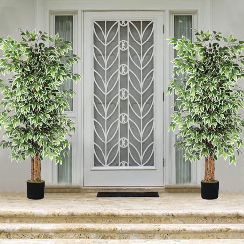 6 FT Artificial Ficus Tree with Real Wood Trunks - 2 Pack Indoor Decor Variation of This Listing