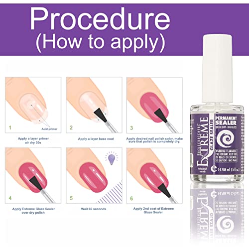 Backscratchers Extreme Glaze Sealer - High Gloss and Quick Dry Polish - Clear Permanent Top Coat