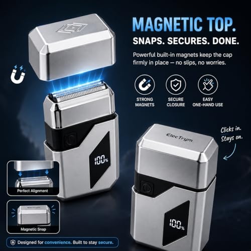 Men's Wet Dry Rechargeable Electric Shaver with Triple Foil Head