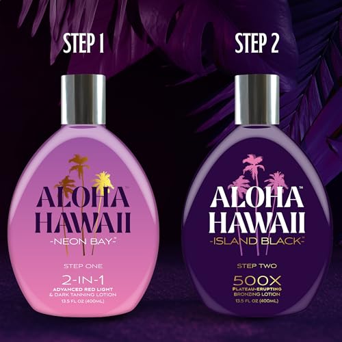 Brown Sugar Aloha Hawaii Neon Bay Red Light Tanning Lotion 13.5 Fl Oz