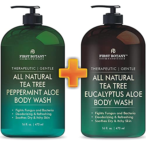 All Natural Tea Tree Body Wash for Skin & Foot Odor Relief - 16 Fl Oz