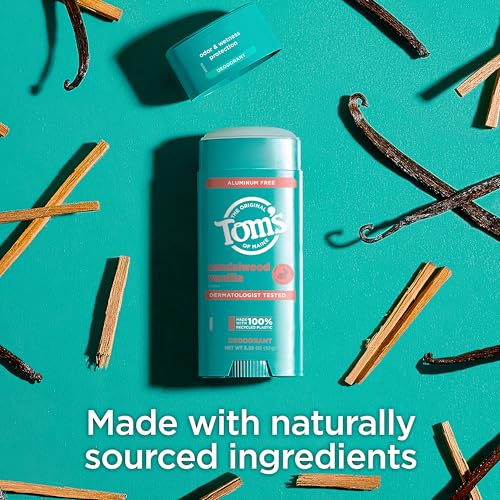 Natural Deodorant for Women & Men - Sandalwood Vanilla, Aluminum-Free, 3.25 oz Pack of 2