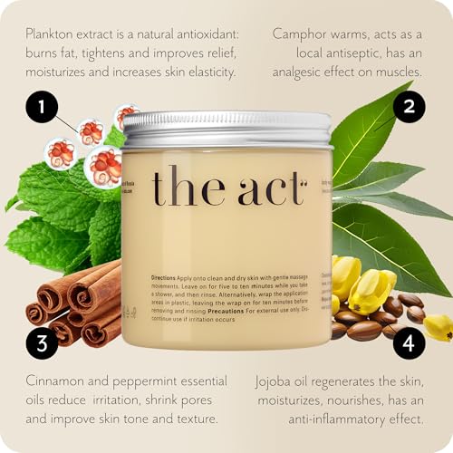 The Act Hot Body Wrap Mask for Firming & Hydration, Warming & Cooling, 8.8 oz