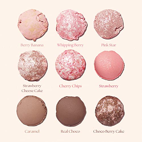 Dasique Shadow Palette #19 Candy Berry l Vegan, Cruelty-Free l 9 Blendable Shades in Smooth Matte and Shimmer Finishes with Gorgeous Pearls