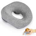 YOSHIKO Massage Table Face Down Pillows for Bed, Massage Headrest for Face Down Sleepers, Eye Surgery Recovery, Spa Pillow for Massage Table with Breathable Design, Removable Cover Grey