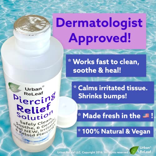 Piercing Aftercare Set with Sea Salt & Bump Shrinking Drops - Soothing Relief