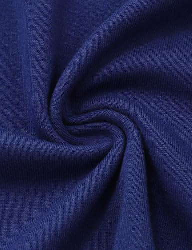 VALOLIA Blue XX-Large Women's Casual Swing Sweatshirt with Zipper Lapel Tunic