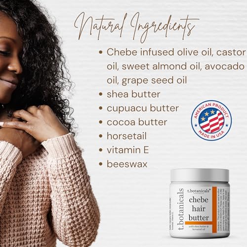 Chebe Hair Butter for Growth & Thickening - Ayurvedic Nourishing Oil, 8 oz