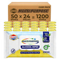 Freshnaps 50 Pack Restaurant & Institutional Multi-Purpose No-Rinse Cleaning Wipes - 24 Packs (1,200 Wipes Total) - No Residue, Streak-Free, Heavy-Duty