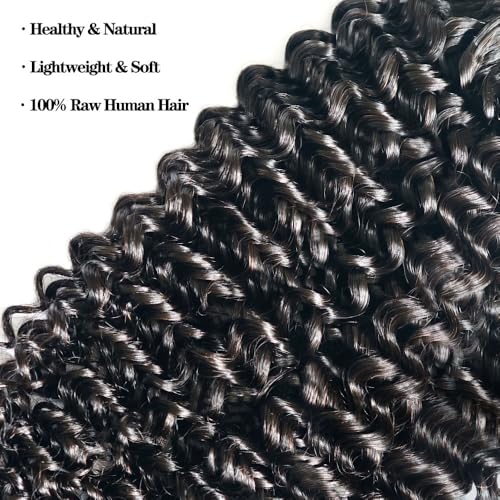 Youleas 14 Inch Pre-Separated Human Hair Curly Crochet Extensions 50g Reusable Knotless Braiding Hair