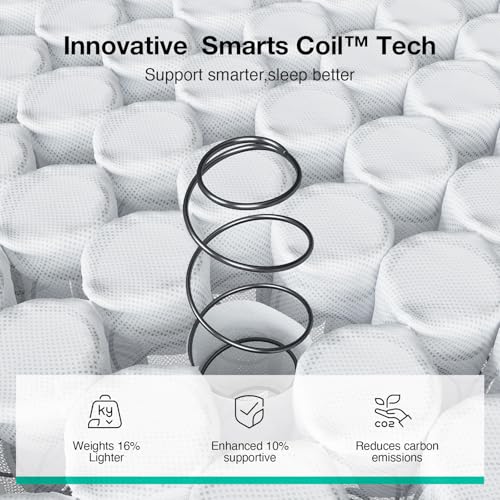 Twin Hybrid Mattress - 8 Inch Grey Pocket Coil Gel Foam Support