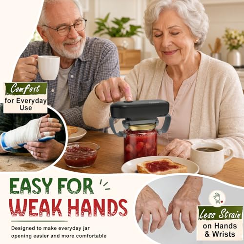 Rechargeable Electric Jar Opener for Seniors & Arthritis - Automatic Kitchen Tool