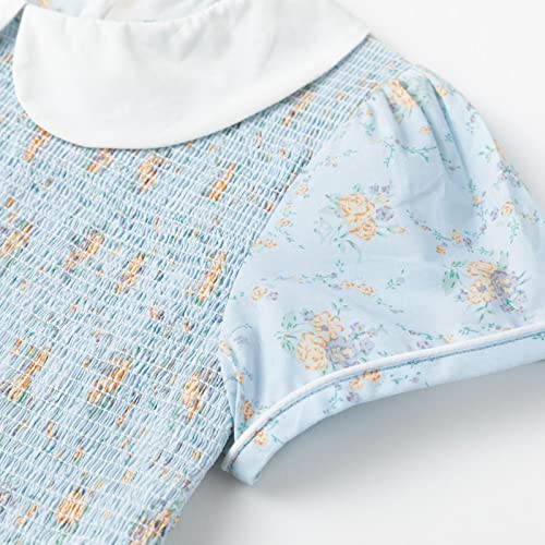 Toddler Girls Smocked Dress - Light Blue, 18 Months - Simplee Kids