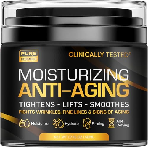 White Men's Face Moisturizer - Anti-Aging Cream with Collagen, Retinol & Hyaluronic Acid - Day & Night Skin Care - 1.7 oz