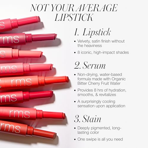 RMS Beauty Legendary Serum Lipstick The Nudes ? Hydrating Long-Wear Nude Lipstick with Oils & Antioxidants, Creamy Nourishing Formula, Cruelty-Free 0.11 oz