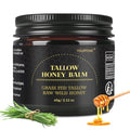 MEIDU Beef Tallow for Skin,Tallow and Honey Balm for Face,Raw Wild Honey Blend,Organic Grass-Fed Beef Tallow Balm,Face and Body Moisturizer(60g)