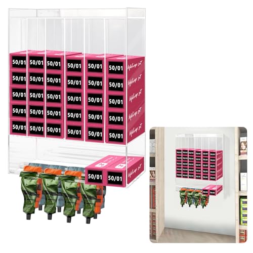 Acrylic Hair Color Organizer Wall Mount UV-Proof Salon Storage Cabinet