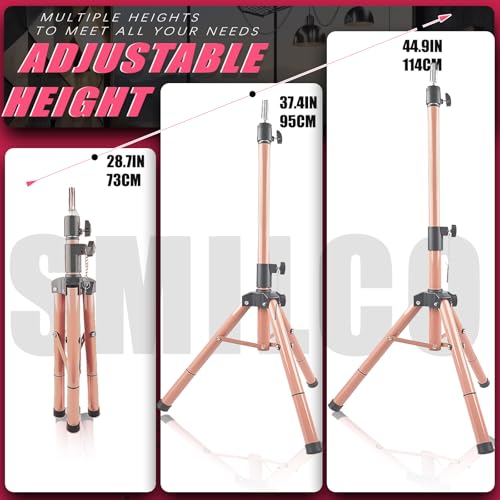 44.9 Inch Adjustable Mannequin Head Stand Tripod for Cosmetology & Wigs - Heavy Duty