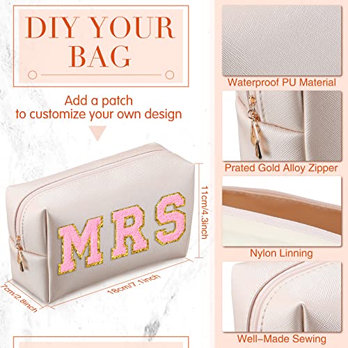 Makeup Bags Bulk 9 Pcs Toiletry Organizer Waterproof Ivory White