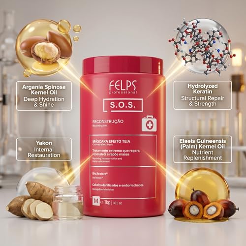 Felps Xmix SOS Extreme Hair Repair Mask 1kg / 35.27oz with Variation Pack of 1