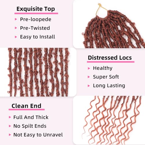 24 Inch Butterfly Locs Crochet Hair - Goddess Locs Synthetic Hair 6 Packs