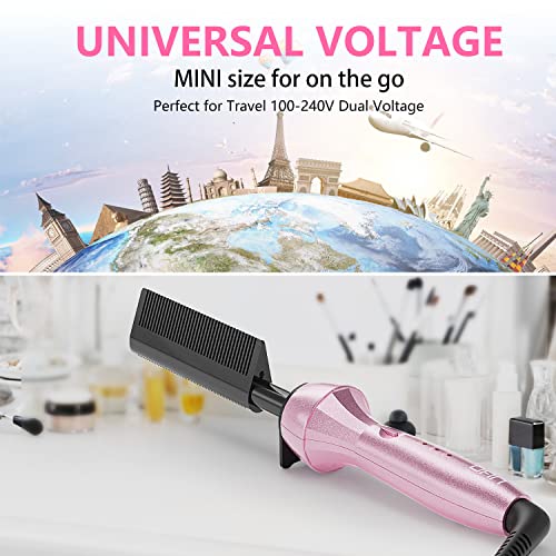 DAN Technology Double-Sided Teeth Hot Comb 500°F Hair Straightener & Wig Styler