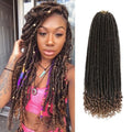 24 Inch Dreadlocks Crochet Hair Extensions Pack of 6 - Goddess Locs Braids 1B/30#