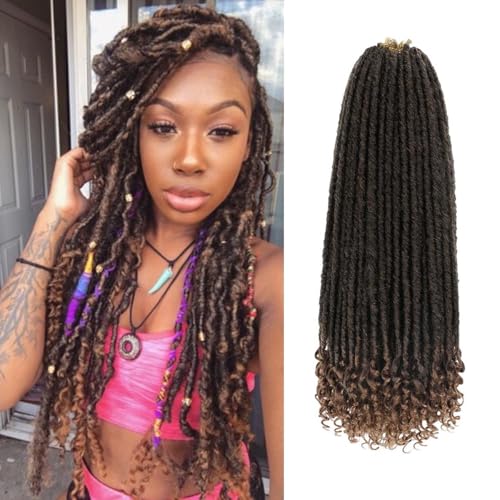 24 Inch Dreadlocks Crochet Hair Extensions Pack of 6 - Goddess Locs Braids 1B/30#