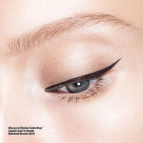 Revlon Liquid Eyeliner, ColorStay Eye Makeup, Smudgeproof, Longwearing with Ultra-Fine Tip, 251 Blackest Black (Pack of 2)