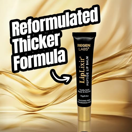 LipLixir Non Toxic Peptide Lip Balm ? EWG¢ç VERIFIED, All-Natural, Ultra-Clean, Hydrating, Doctor Approved Lip Gloss ? Fragrance-Free with Shea, Cocoa & Coconut Oil, (Reformulated Thicker Formula)