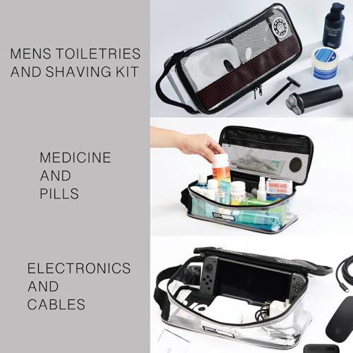 Large Clear Travel Toiletry Bag - Waterproof Organizer for Men Women