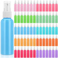 LemonRoad 100 Pack 2 oz Plastic Spray Bottles Colorful Fine Mist Spray Bottle 60 ml Small Refillable Liquid Containers for Travel Essential Oils, Perfumes, Cosmetics, Alcohol