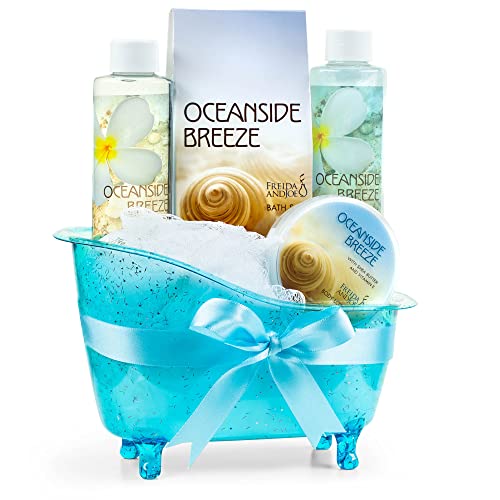 Oceanside Breeze Spa Gift Set in Blue Tub - Bath & Body Collection for Women
