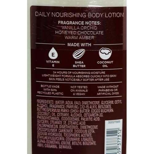 Bath & Body Works Chocolate Amber Body Lotion 8 Ounces Each Pack of 2